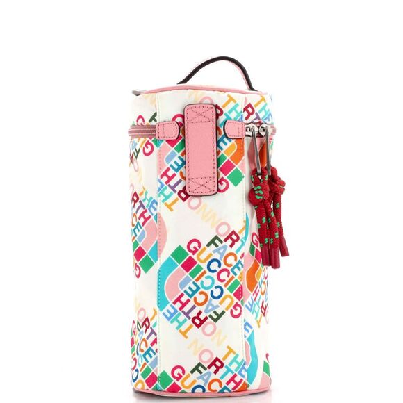 Gucci x The North Face Barrel Shoulder Bag Printed Nylon Pink, Print - Picture 3 of 8
